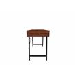 Unique Furniture 262 Transitional Wood Desk With Center Drawer in Walnut