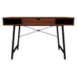 Unique Furniture 262 Transitional Wood Desk With Center Drawer in Walnut
