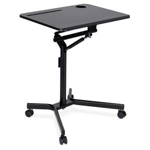 Unique Furniture 271 Contemporary MDF and Steel Workpad in Black PVC