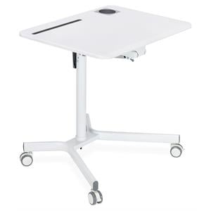 Unique Furniture 271 Contemporary MDF and Steel Workpad in White PVC