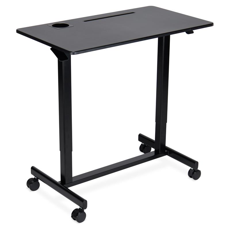 Unique Furniture 275 Contemporary Wood and Steel Desk With Castors in Black