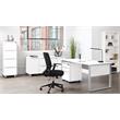 Contemporary Rectangular Wood Desk in White
