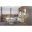 Contemporary Rectangular Wood Desk in White