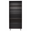 Contemporary Wood Bookcase with 6 Shelves in Espresso