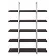 Contemporary Open Bookcase with 5 Shelves in Espresso