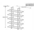 Contemporary Open Bookcase with 5 Shelves in Espresso