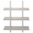 Contemporary Wood Open Bookcase in Gray