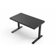 Unique Furniture Contemporary Glass Top Sit Stand Desk in Black