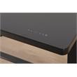 Unique Furniture Contemporary Glass Top Sit Stand Desk in Black