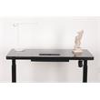 Unique Furniture Contemporary Glass Top Sit Stand Desk in Black