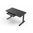 Unique Furniture Contemporary Glass Top Sit Stand Desk in Black