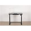Unique Furniture Contemporary Glass Top Sit Stand Desk in Black