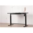 Unique Furniture Contemporary Glass Top Sit Stand Desk in Black