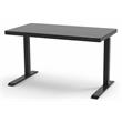 Unique Furniture Contemporary Glass Top Sit Stand Desk in Black
