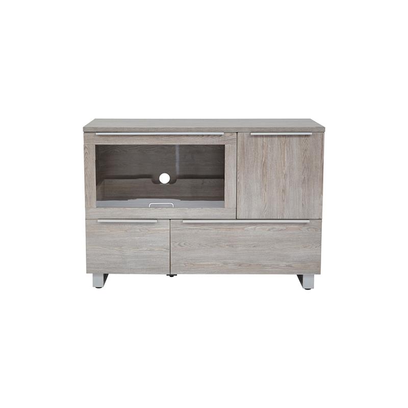 Transitional Wood Printer Cabinet with 2 Drawers in Gray