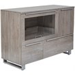 Transitional Wood Printer Cabinet with 2 Drawers in Gray
