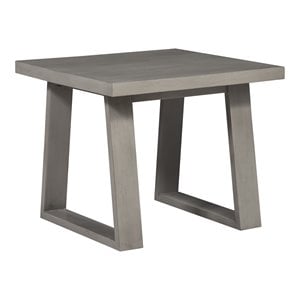 Unique Furniture May 24x24&quot Farmhouse Wood End Table in Gray