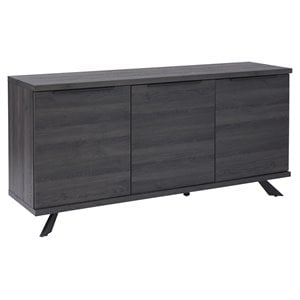 Unique Furniture 3-Door Modern Sideboard in Gray