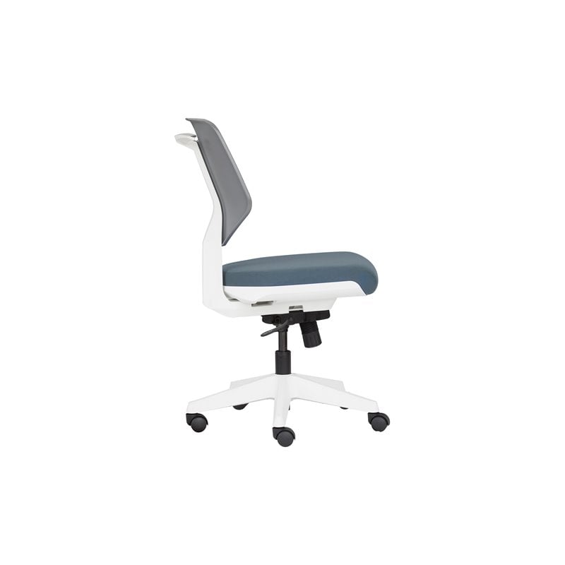 Unique Furniture Contemporary Fabric Seat Office Chair in Gray Finish