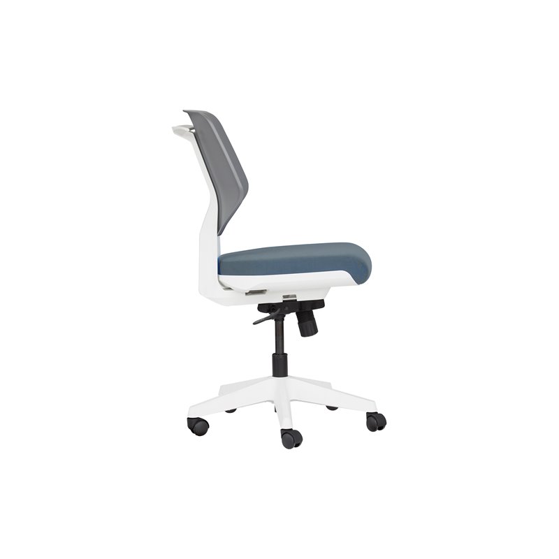Unique Furniture Contemporary Fabric Seat Office Chair in Gray Finish