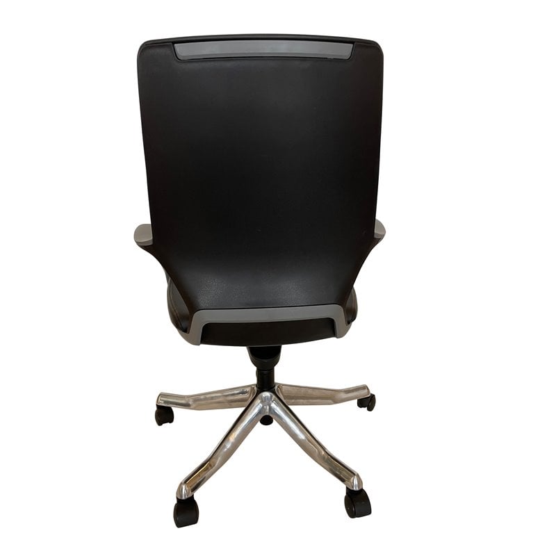 Unique Furniture Contemporary Leather Executive Chair in Gray