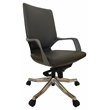Unique Furniture Contemporary Leather Executive Chair in Gray