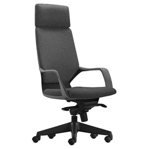 Unique Furniture Highback Polyester Fabric Seat Office Chair in Gray