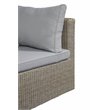 Unique Furniture 6 Piece Steel Polyester Modular Outdoor Sofa Set in Brown/Beige