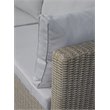 Unique Furniture 6 Piece Steel Polyester Modular Outdoor Sofa Set in Brown/Beige