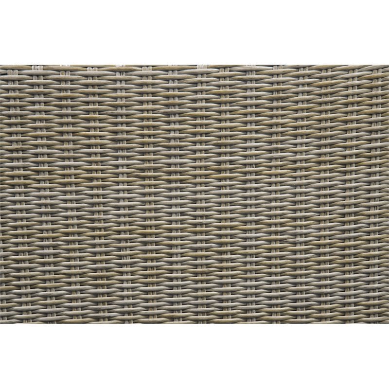 Unique Furniture 6 Piece Steel Polyester Modular Outdoor Sofa Set in Brown/Beige