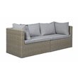Unique Furniture 6 Piece Steel Polyester Modular Outdoor Sofa Set in Brown/Beige
