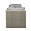 Unique Furniture 6 Piece Steel Polyester Modular Outdoor Sofa Set in Brown/Beige