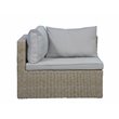 Unique Furniture 6 Piece Steel Polyester Modular Outdoor Sofa Set in Brown/Beige