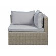 Unique Furniture 6 Piece Steel Polyester Modular Outdoor Sofa Set in Brown/Beige