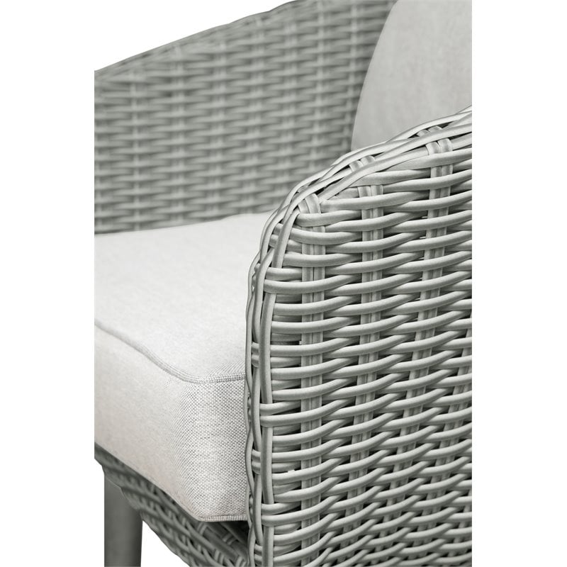 Unique Furniture 3-Piece Solid Wood Outdoor Bistro Set in Black/Beige/Gray