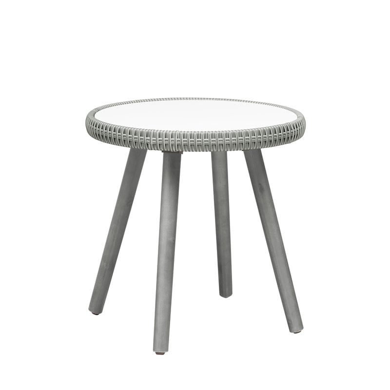 Unique Furniture 3-Piece Solid Wood Outdoor Bistro Set in Black/Beige/Gray