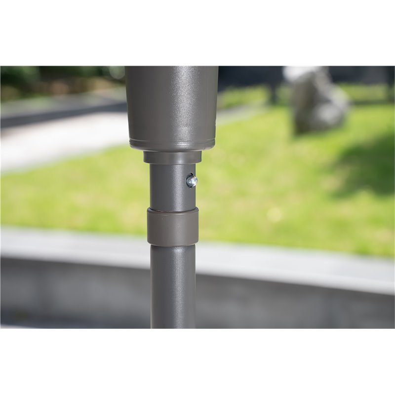 Unique Furniture Contemporary Aluminum Umbrella with LED Lights in Beige