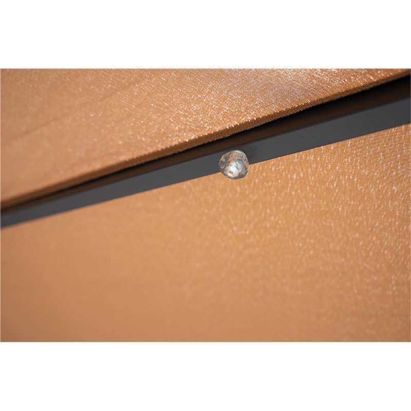 Unique Furniture Contemporary Aluminum Umbrella with LED Lights in Beige