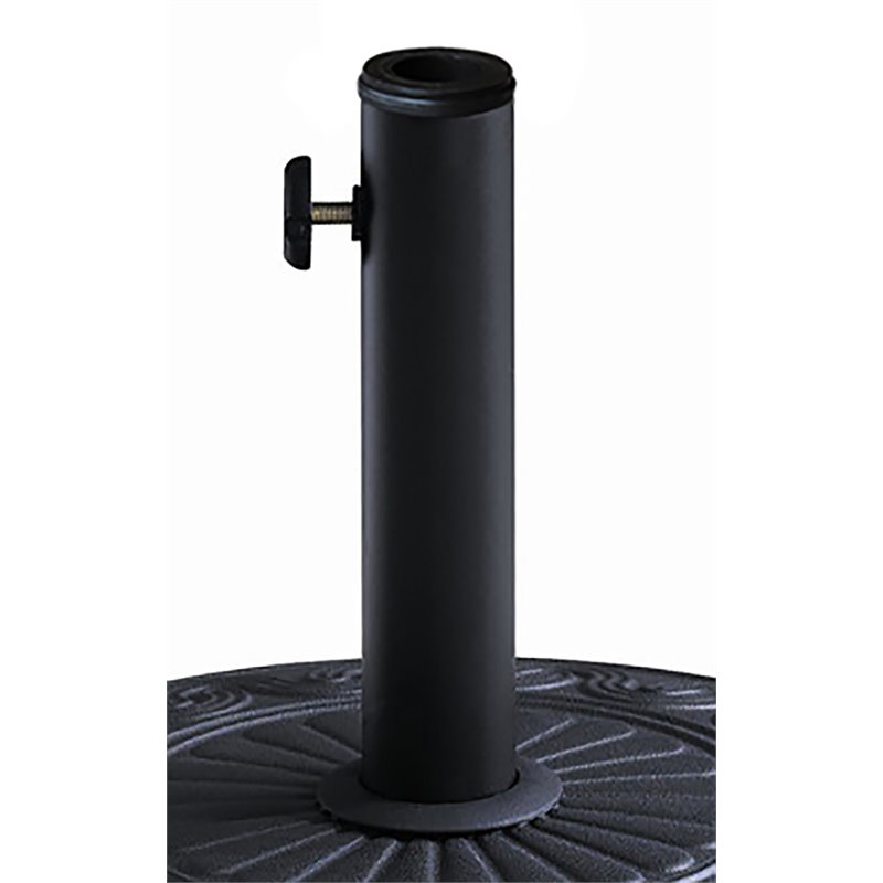 Unique Furniture Round Steel and Concrete Umbrella Base in Black
