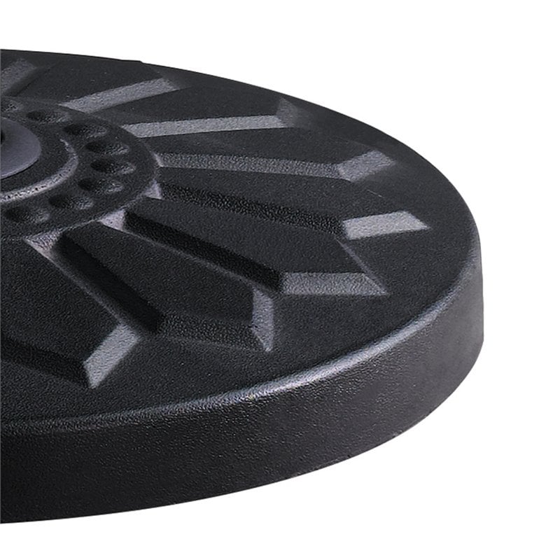 Unique Furniture Round Steel and Concrete Umbrella Base in Black
