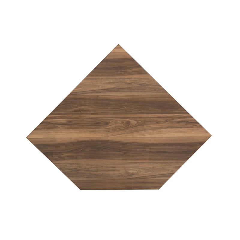 Unique Furniture Engineered Wood Modern Corner Writing Desk in Walnut