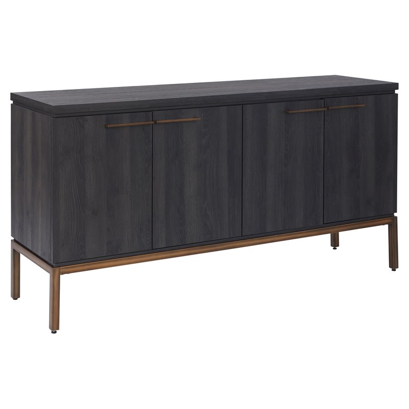 Unique Furniture Grey Modern Sideboard in Brown/Copper