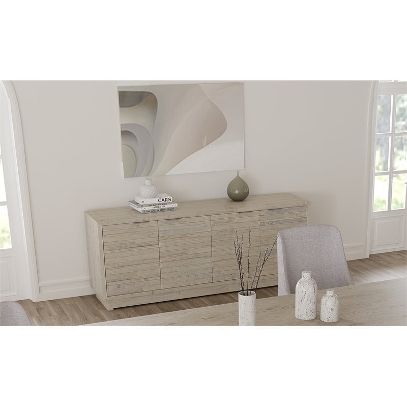 Contemporary Wood Sideboard in Barley Natural