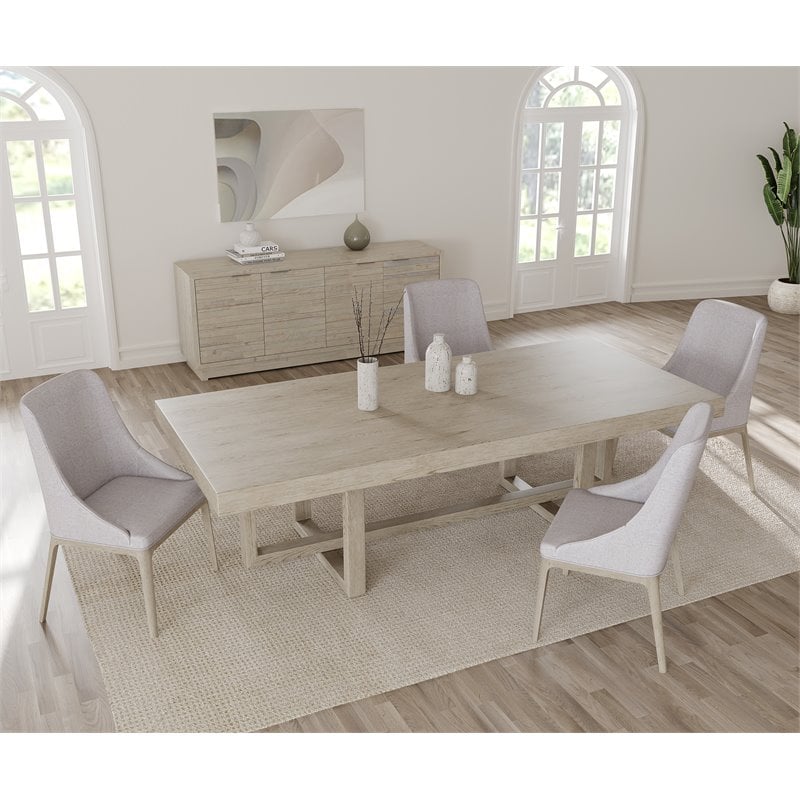 Contemporary Wood Sideboard in Barley Natural