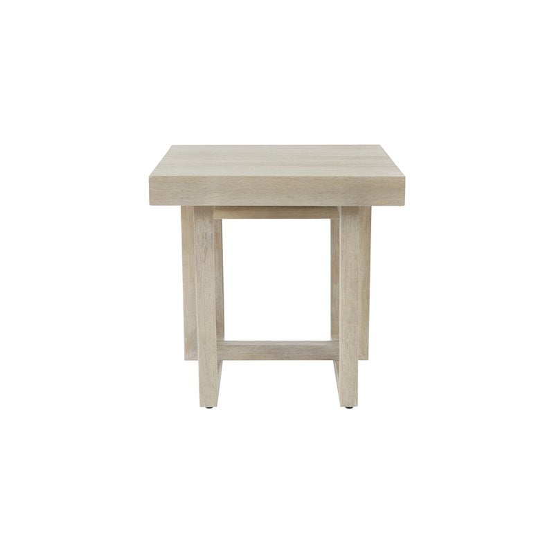 Contemporary Wood End Table in Barley Natural