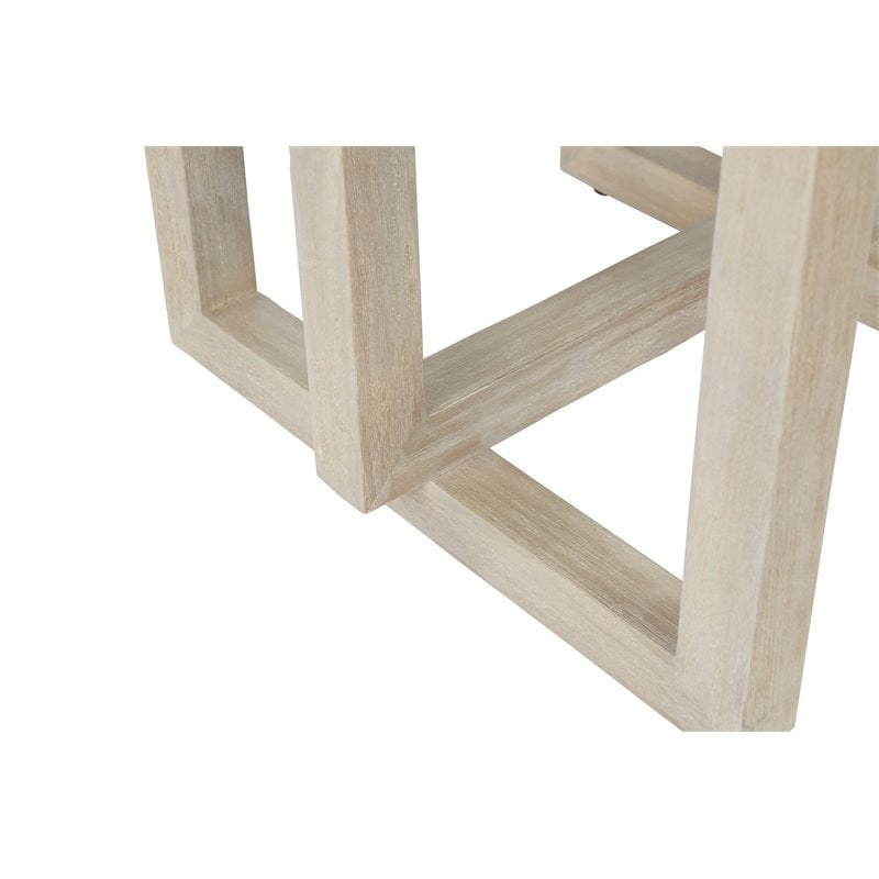 Contemporary Wood End Table in Barley Natural