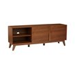 2-Door Mid-Century Wood Media Cabinet in Walnut