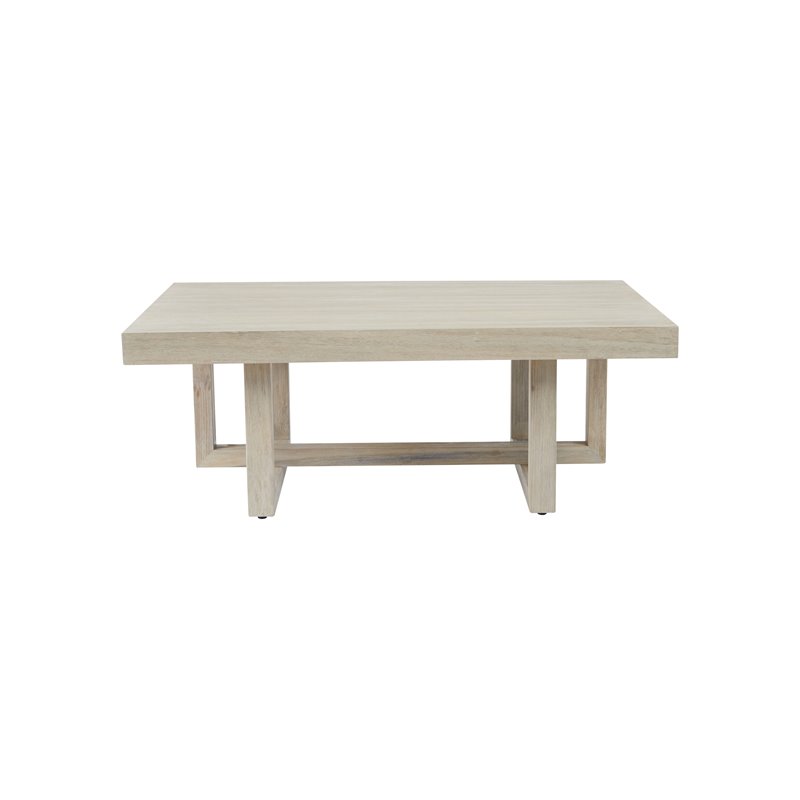Contemporary Wood Coffee Table in Barley Natural