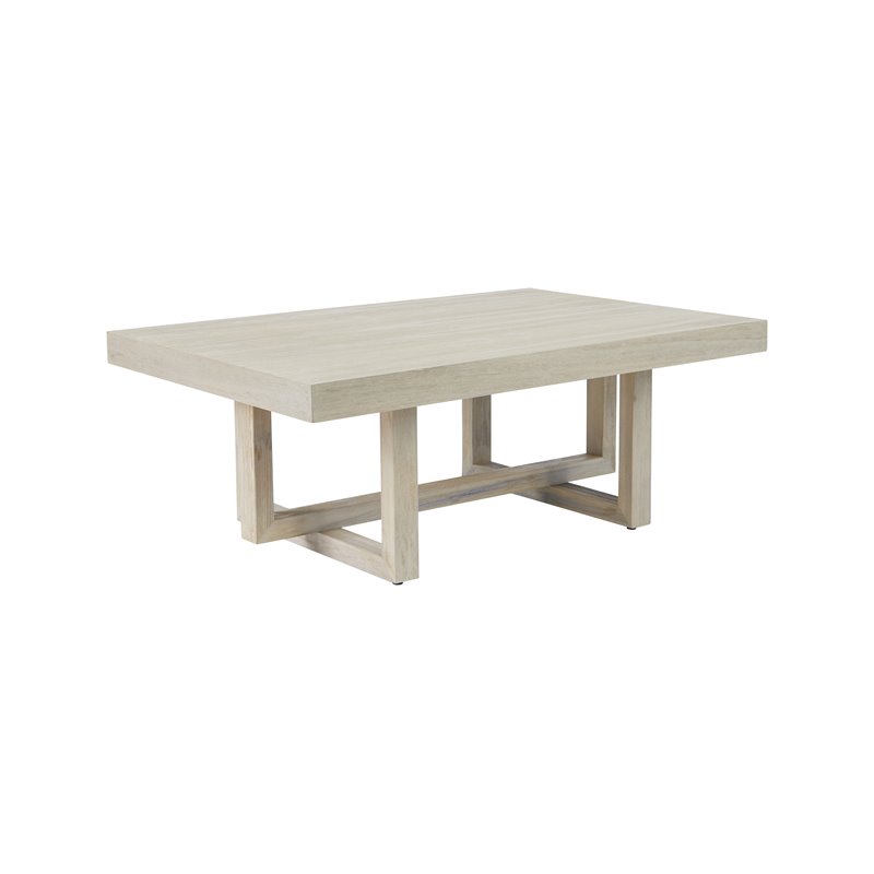 Contemporary Wood Coffee Table in Barley Natural