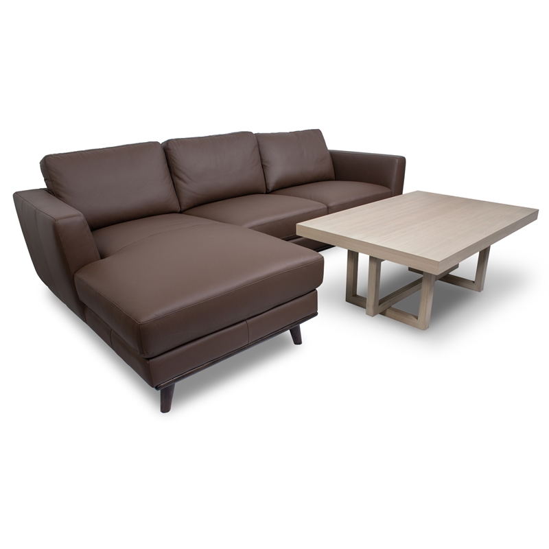 Contemporary Wood Coffee Table in Barley Natural